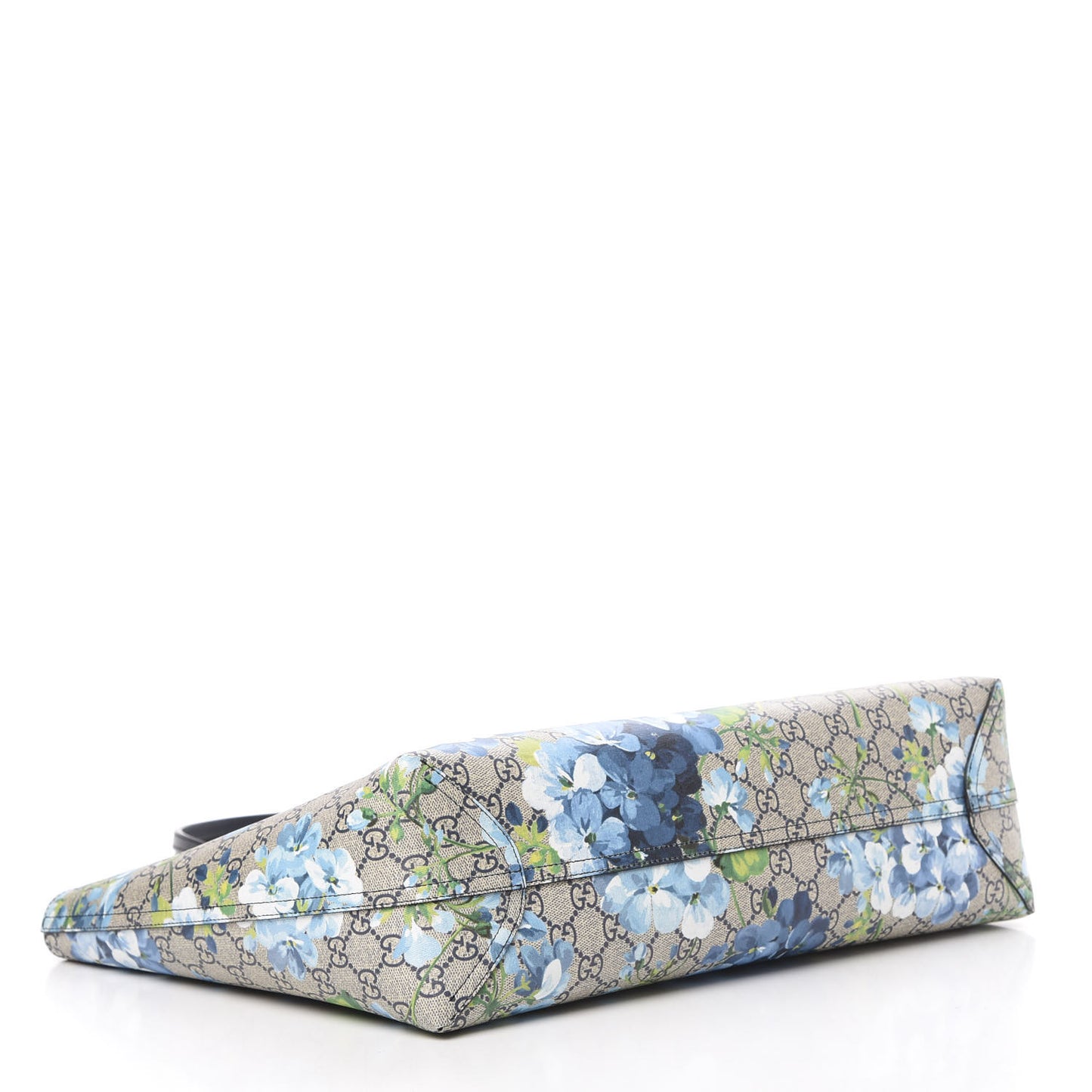 GG Supreme Monogram Blooms Medium Reversible Tote Beige Blue Navy