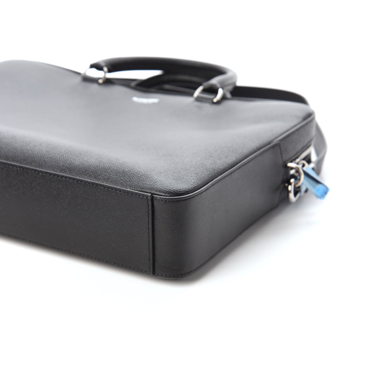 Grainy Calfskin Briefcase Black
