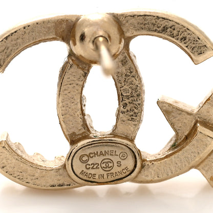 Chanel Crystal CC Starfall Earrings Gold 4 of 4
