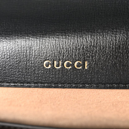 Gucci Azalea Calfskin Web Monochrome Small Horsebit 1955 Shoulder Bag Black 6 of 10