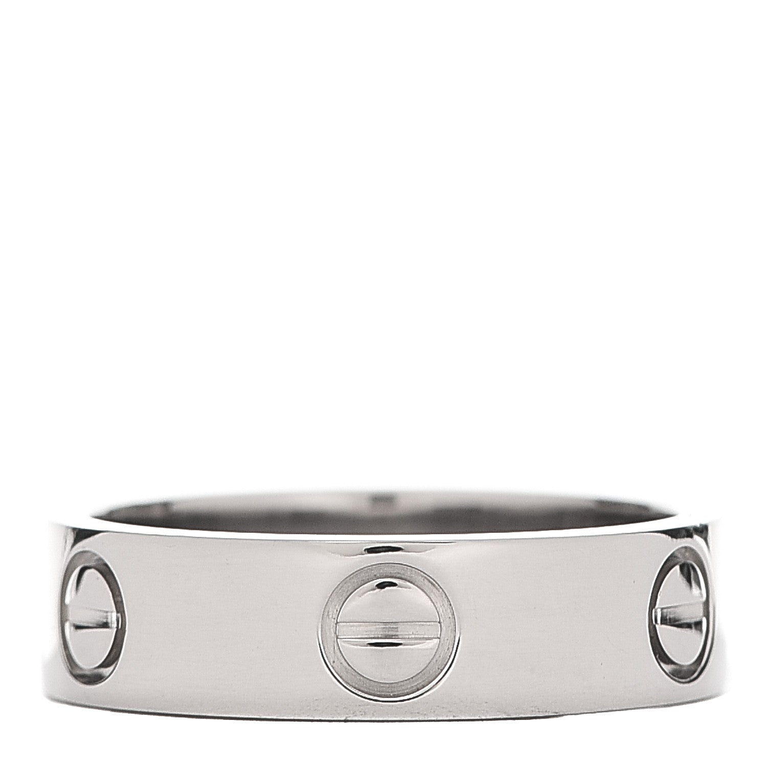 Cartier 18K White Gold 5.5mm LOVE Ring 56 7.5 1 of 5