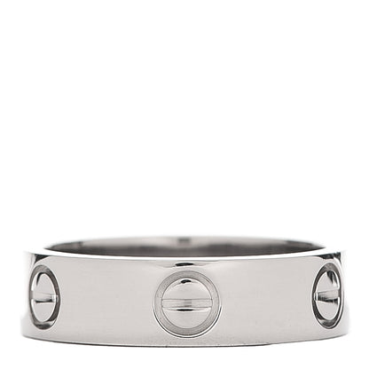Cartier 18K White Gold 5.5mm LOVE Ring 56 7.5 1 of 5
