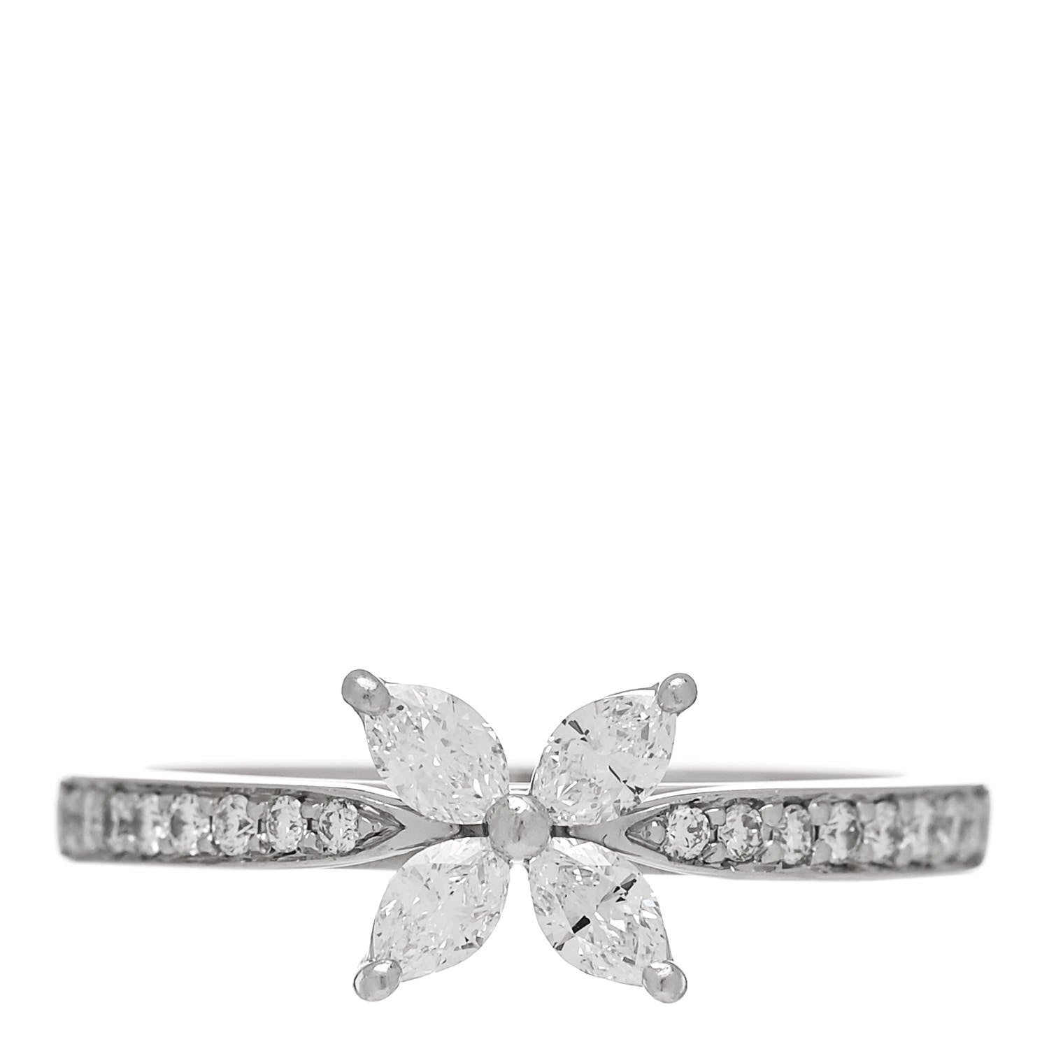 Tiffany Platinum Diamond .44ctw Victoria Ring 54 7 1 of 7