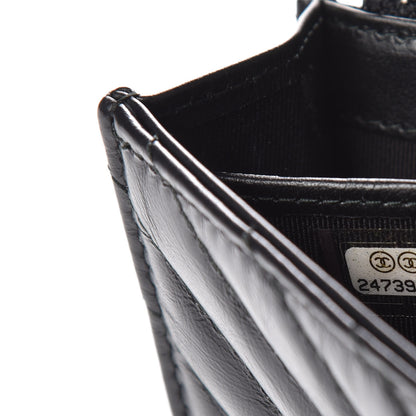 Chanel Aged Calfskin Chevron Quilted 2.55 Reissue Flap Wallet So Black 8 of 9