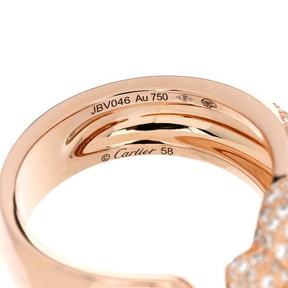 Cartier 18K Pink Gold Diamond Onyx Emerald Panthere De Cartier Band Ring 58 8.5 4 of 5