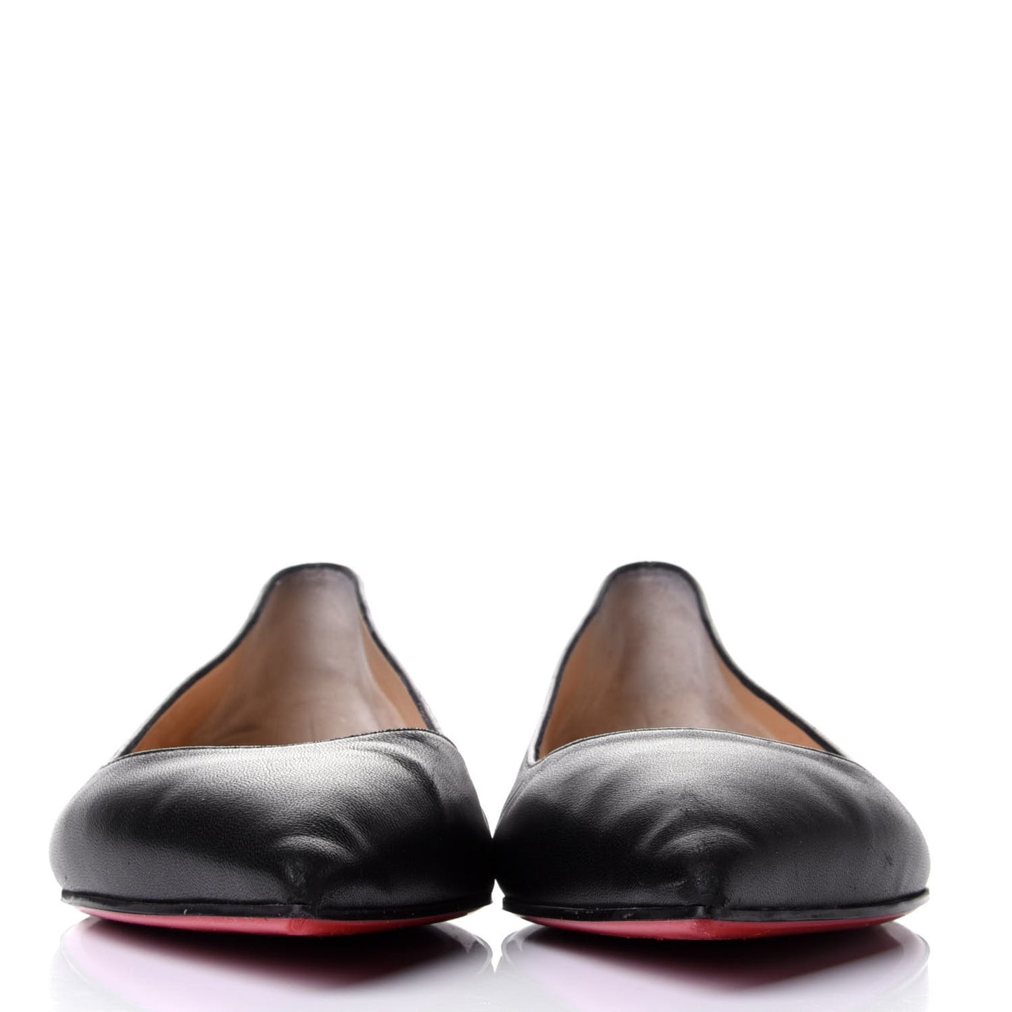 Shiny Nappa Ballalla Flats 37 Black