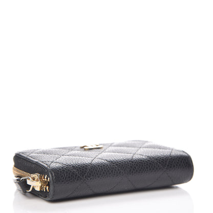 Chanel Caviar Quilted Zip Coin Purse Black 4 of 8