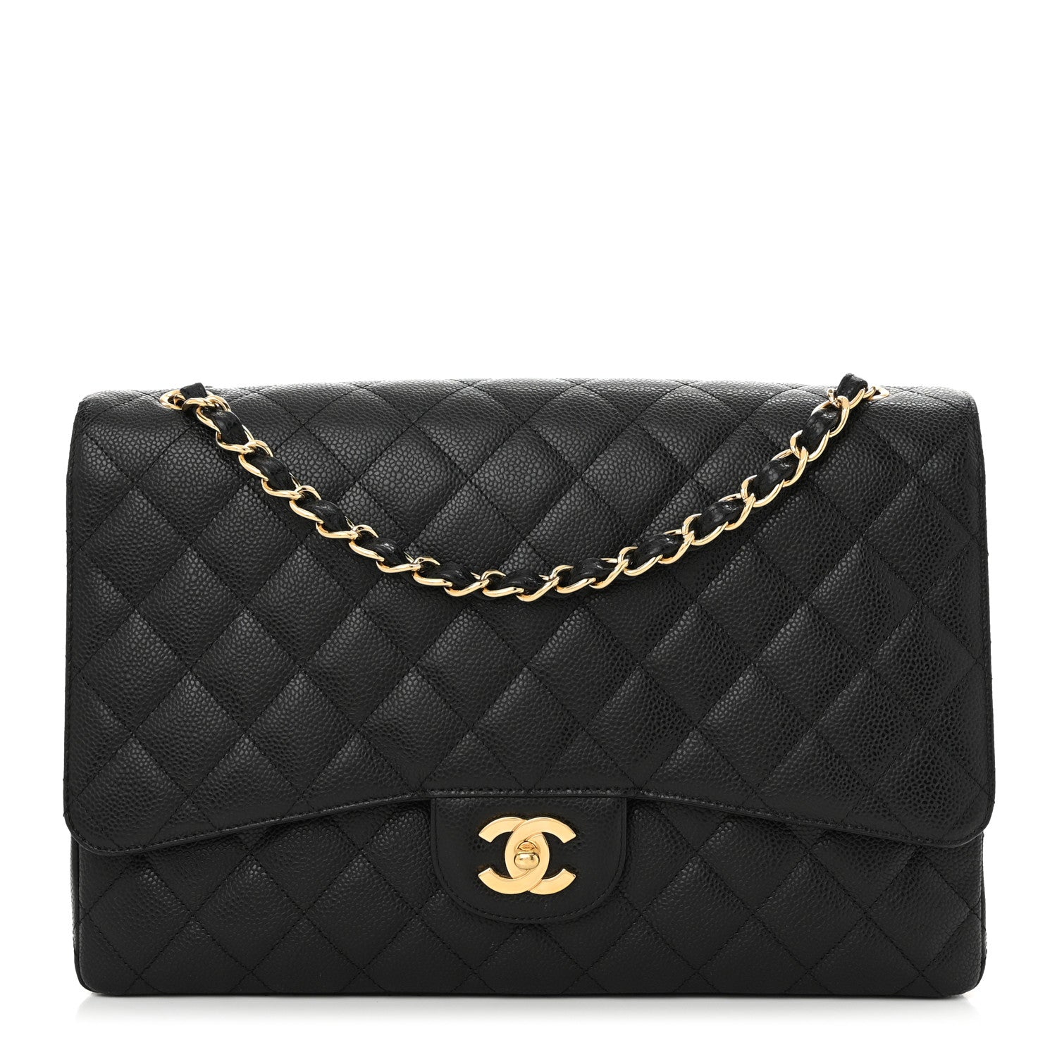 Chanel Caviar Quilted Maxi Single Flap Black 1 of 10