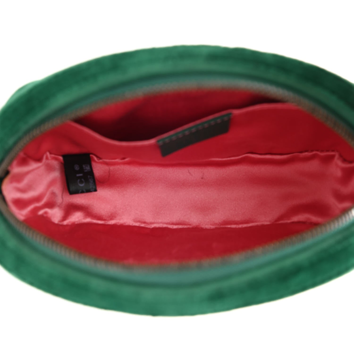 Gucci Velvet Matelasse GG Marmont Belt Bag 95 38 Green 4 of 10