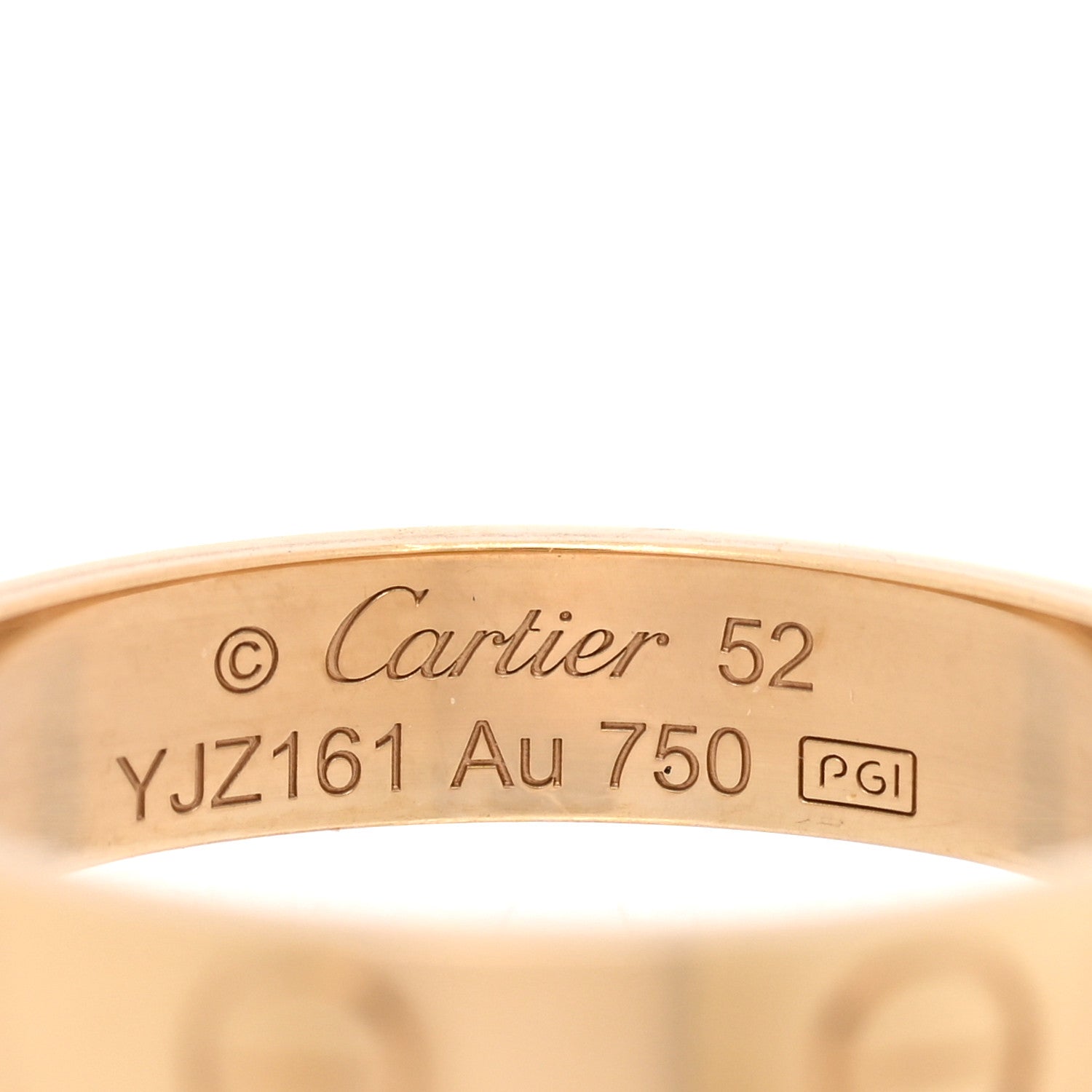 Cartier 18K Yellow Gold 3.5mm LOVE Wedding Band Ring 52 6 4 of 5
