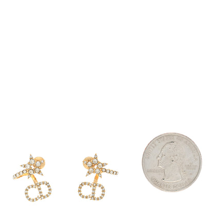 Christian Dior Pearl Clair D Lune Wrap Around Earrings Gold 2 of 4