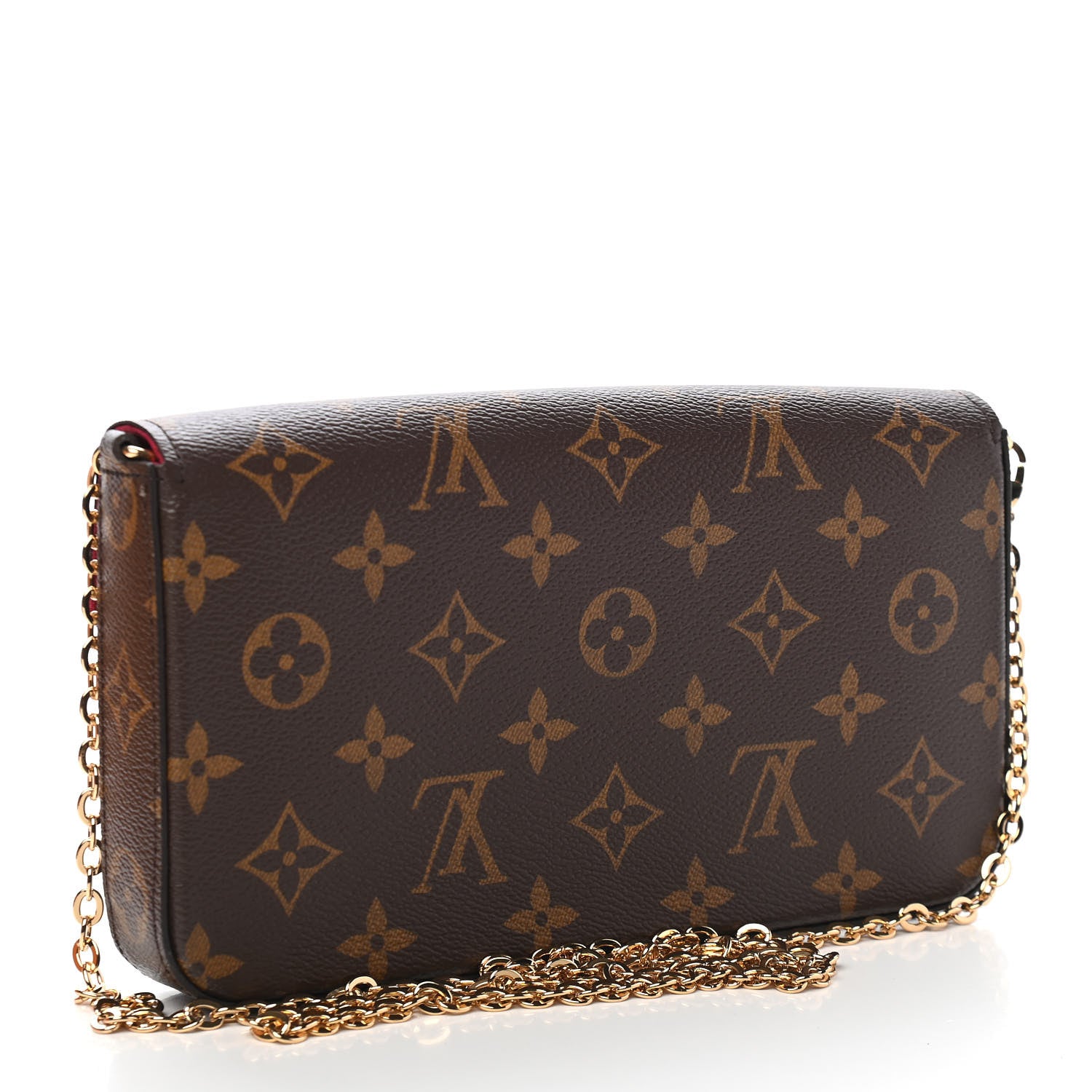 Louis Vuitton Monogram Pochette Felicie Chain Wallet Fuchsia 4 of 9