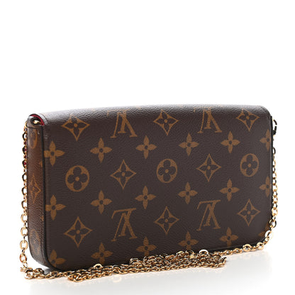 Louis Vuitton Monogram Pochette Felicie Chain Wallet Fuchsia 4 of 9