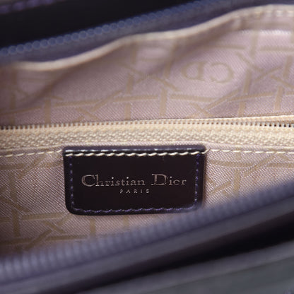 Christian Dior Nylon Cannage Shopper Tote Black Purple 6 of 11