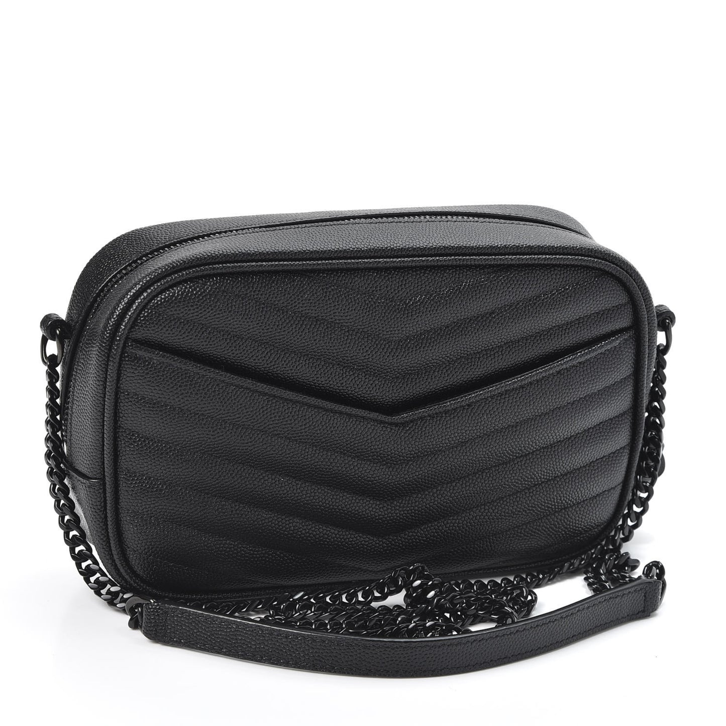 Grain De Poudre Matelasse Monogram Mini Lou Camera Bag Black