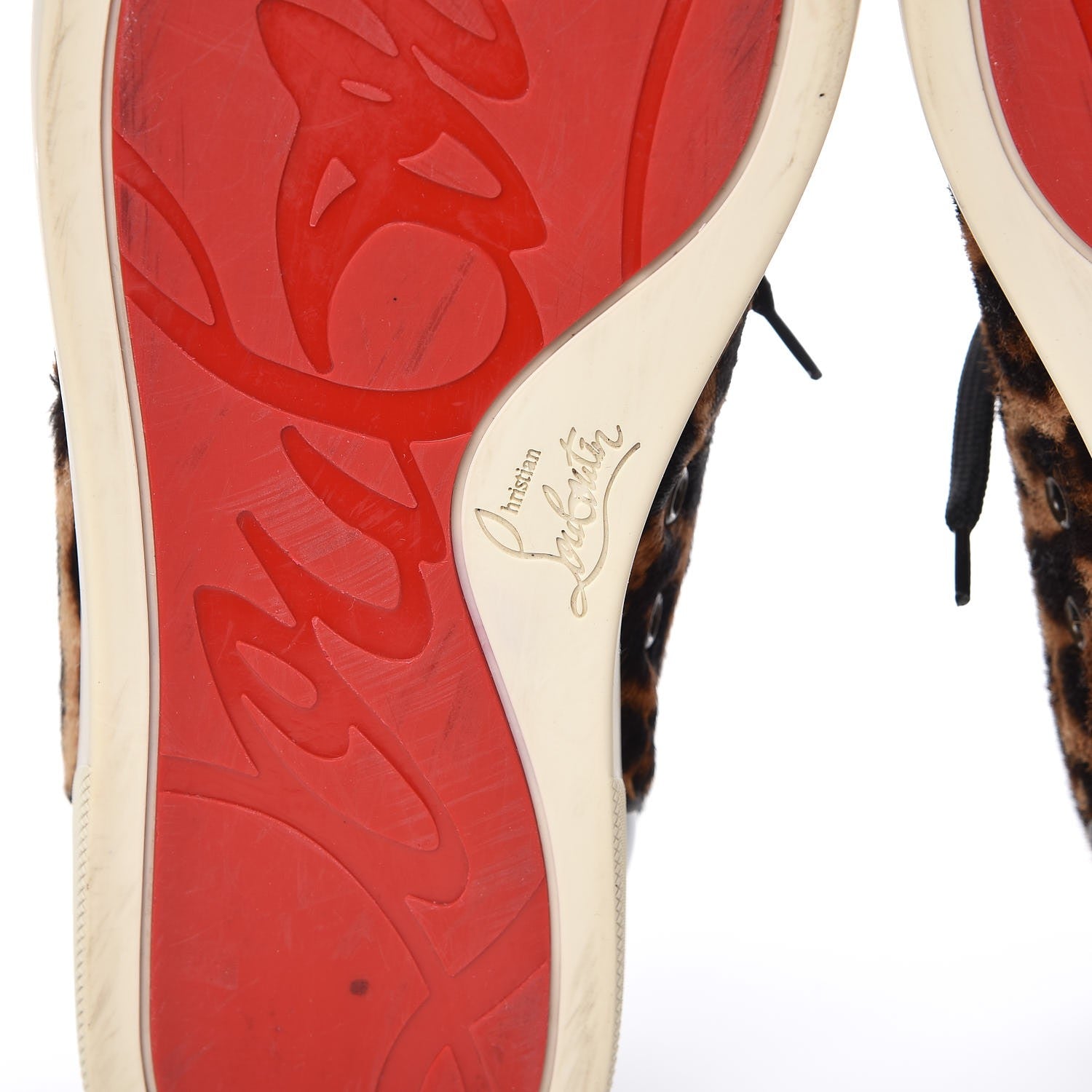 Christian Louboutin Men's Pony Hair Spikes Orlato Flat Sneakers 42.5 Leopard 11 of 13