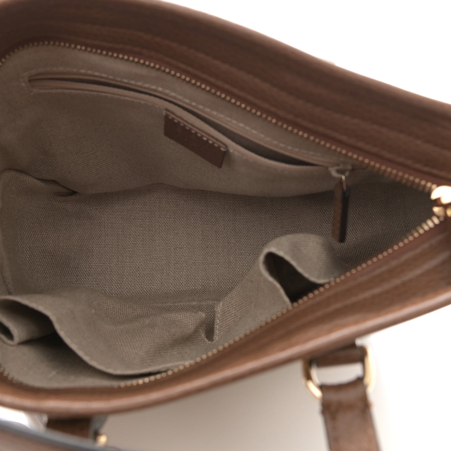 Monogram Small Bree Tote Beige Tabacco