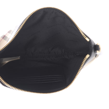 Burberry Horseferry Check Peyton Crossbody Clutch Bag Black 4 of 11