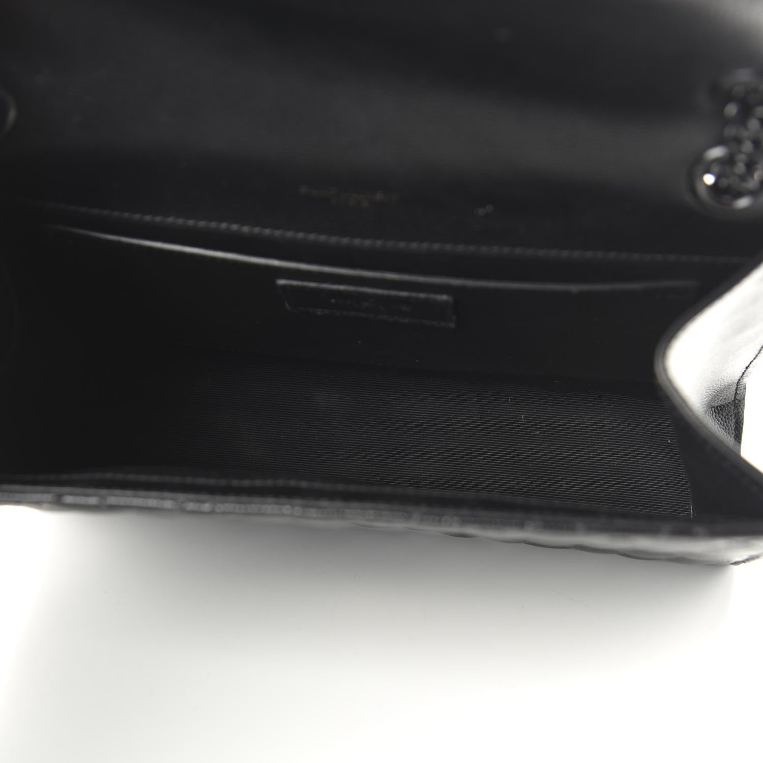 Saint Laurent Grain De Poudre Textured Mixed Matelasse Triquilt Medium Monogram Satchel Black 5 of 9