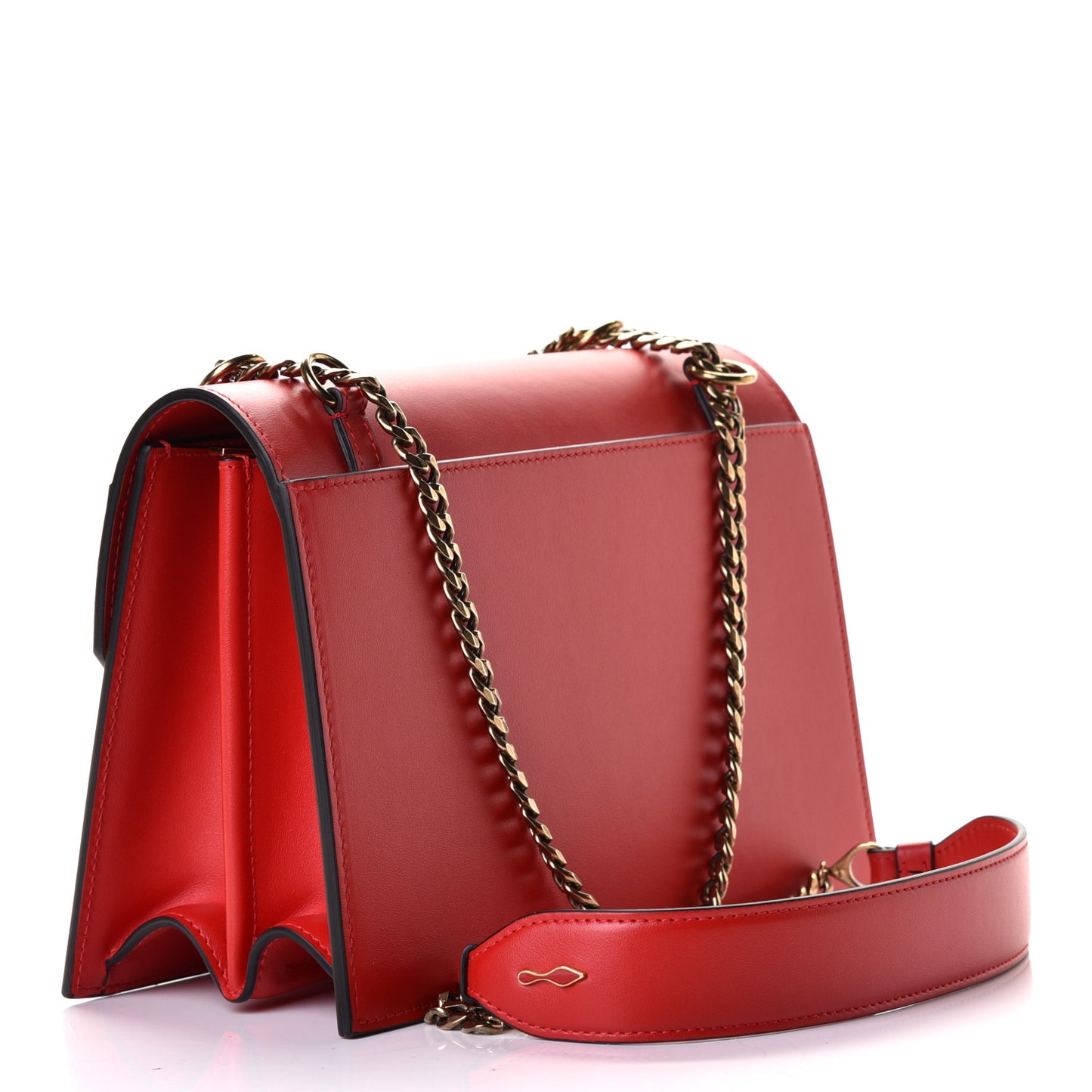 Calfskin Large Elisa Shoulder Bag Loubi
