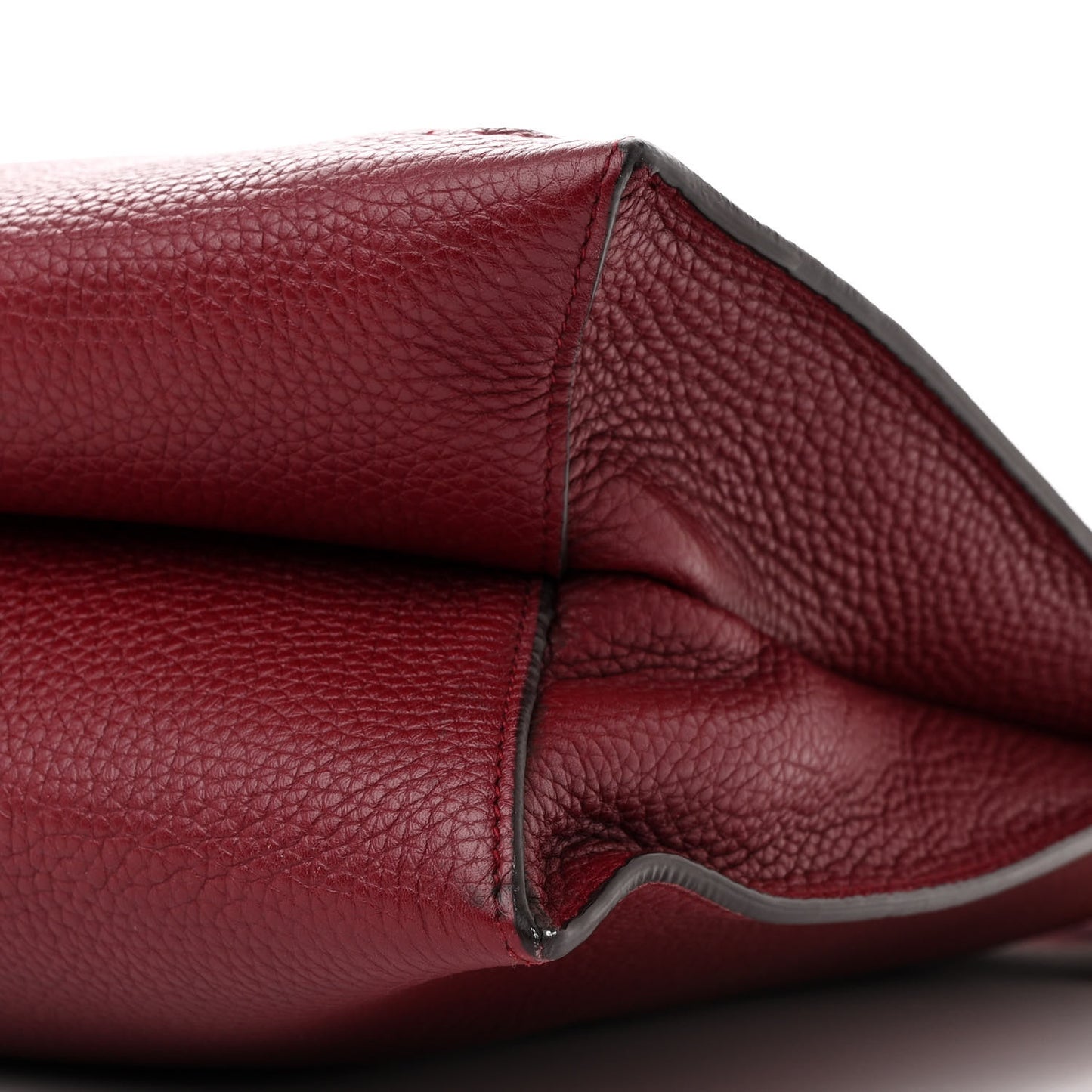 Pebbled Calfskin Large Alix Padlock Zip Hobo Bag Cranberry