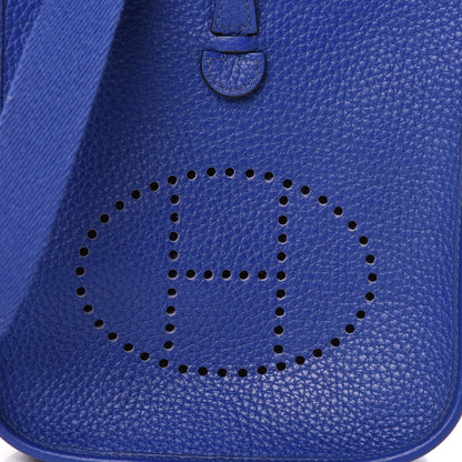 Hermes Taurillon Clemence Evelyne TPM Bleu Electrique 10 of 11