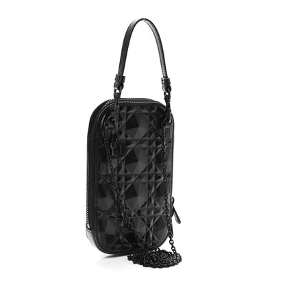 Christian Dior Calfskin Cannage Diamond Cannage Phone Holder Black 3 of 10