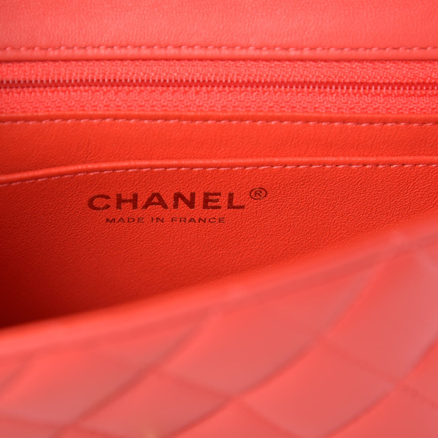 Lambskin Quilted Mini Rectangular Flap Red