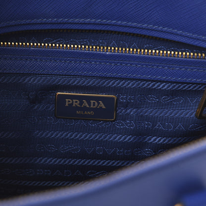 Prada Saffiano Small Galleria Double Zip Tote Royal 7 of 16