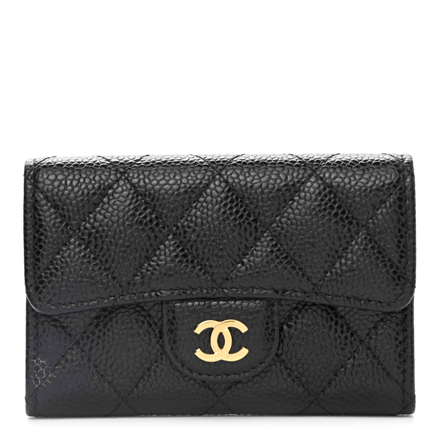 Chanel Caviar Quilted Flap Card Holder Black 1 of 9