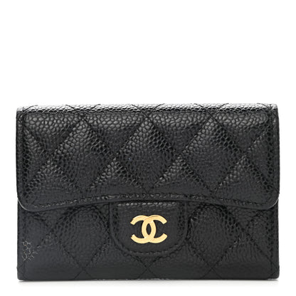 Chanel Caviar Quilted Flap Card Holder Black 1 of 9