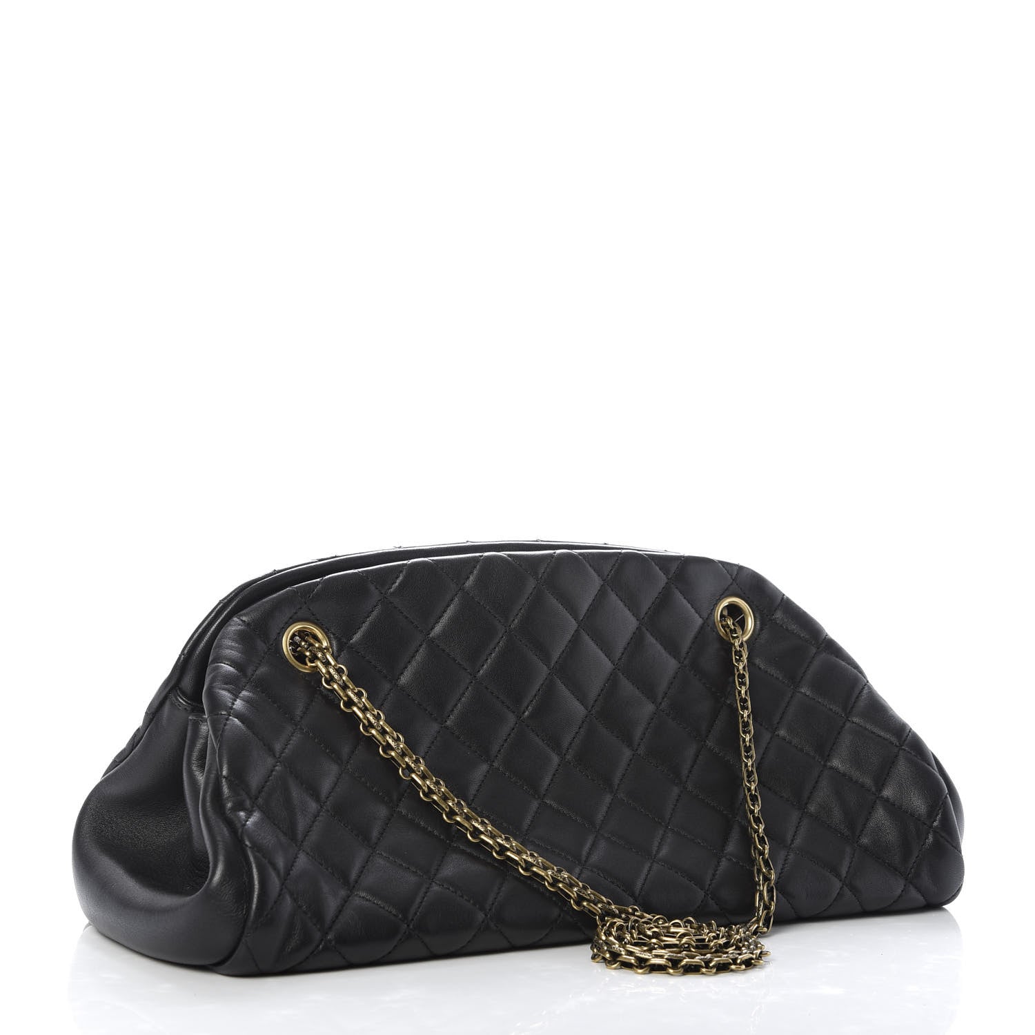 Chanel Lambskin Quilted Medium Just Mademoiselle Black 3 of 9