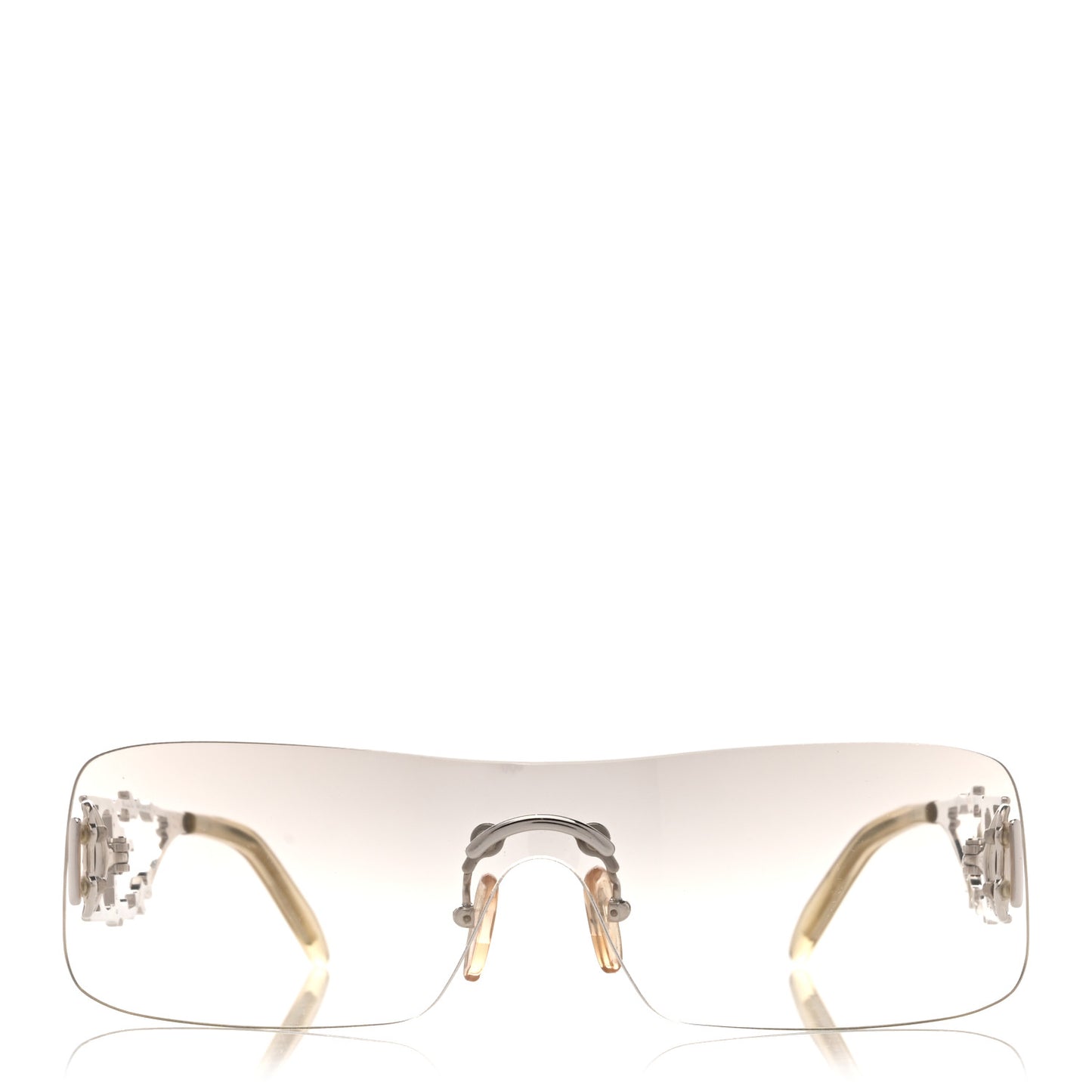 Metal Crystal DiorFire Sunglasses Silver