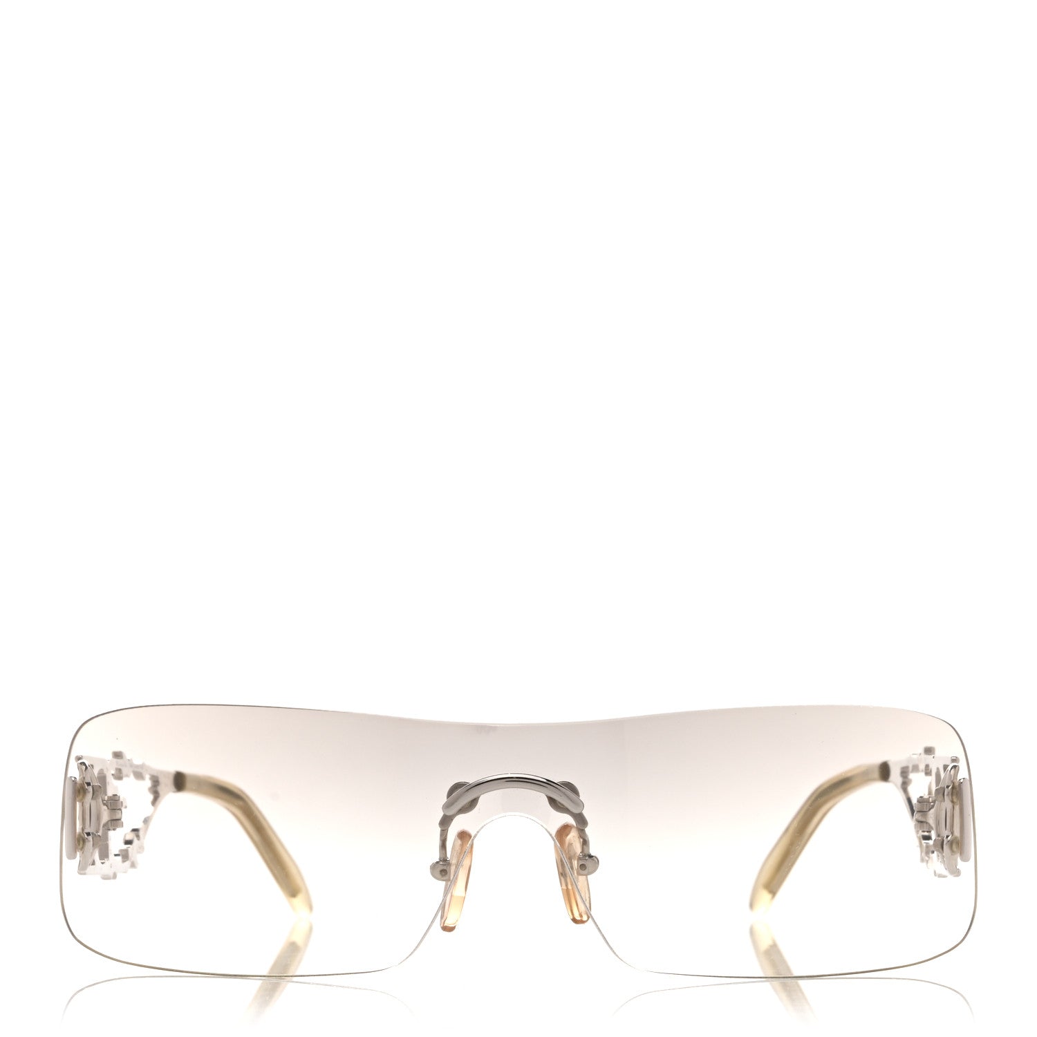 Christian Dior Metal Crystal DiorFire Sunglasses Silver 2 of 7