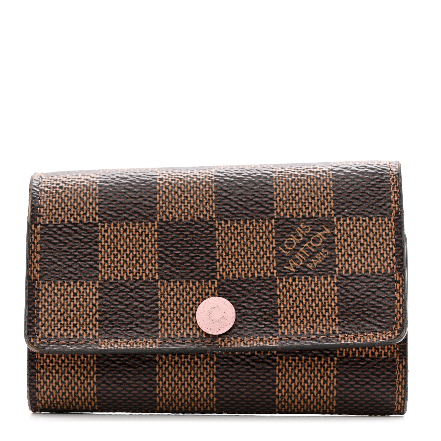Louis Vuitton Damier Ebene Multicles 6 Key Holder Rose Ballerine 1 of 10