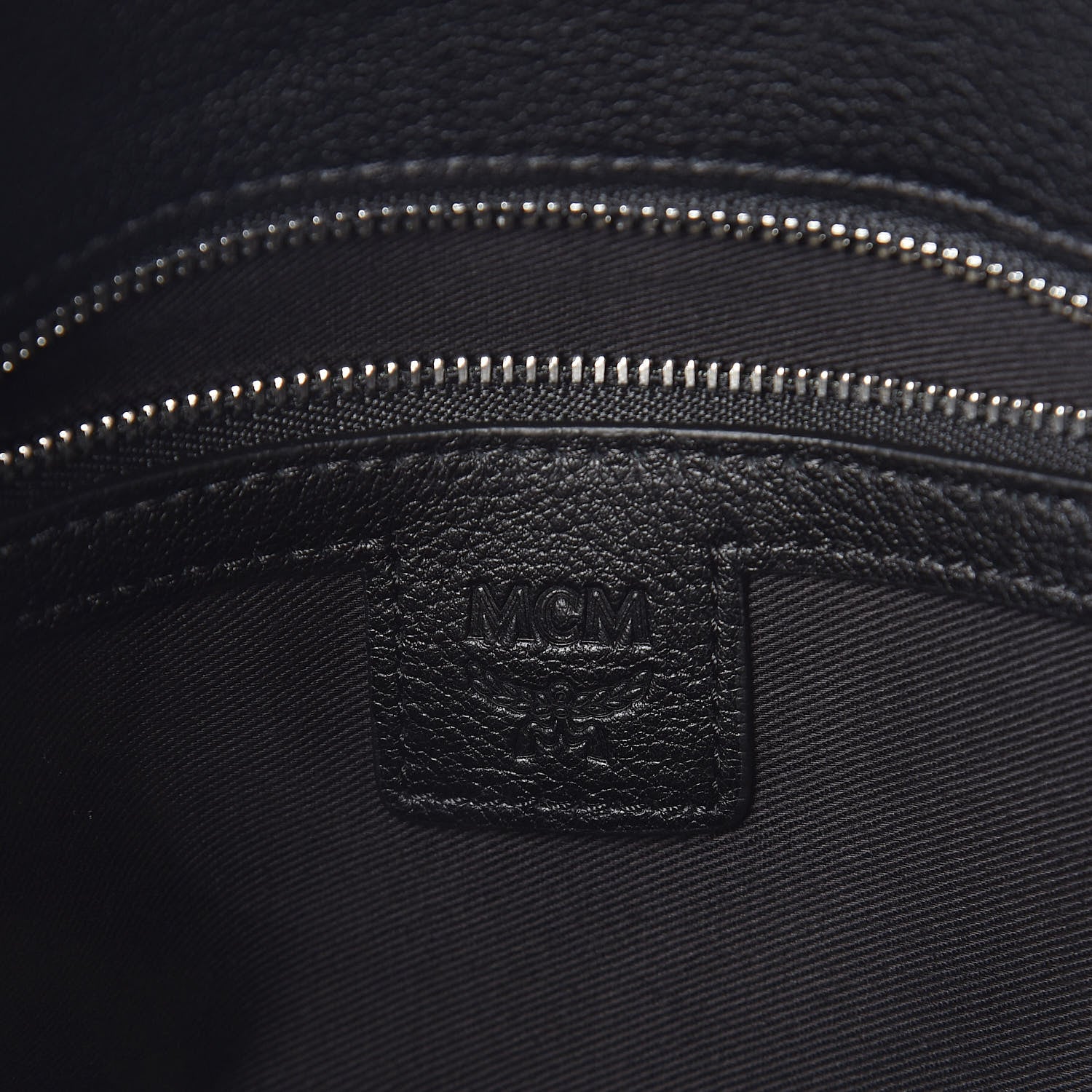 MCM Calfskin Ottomar Monogram Large Essential Tote Black 6 of 9