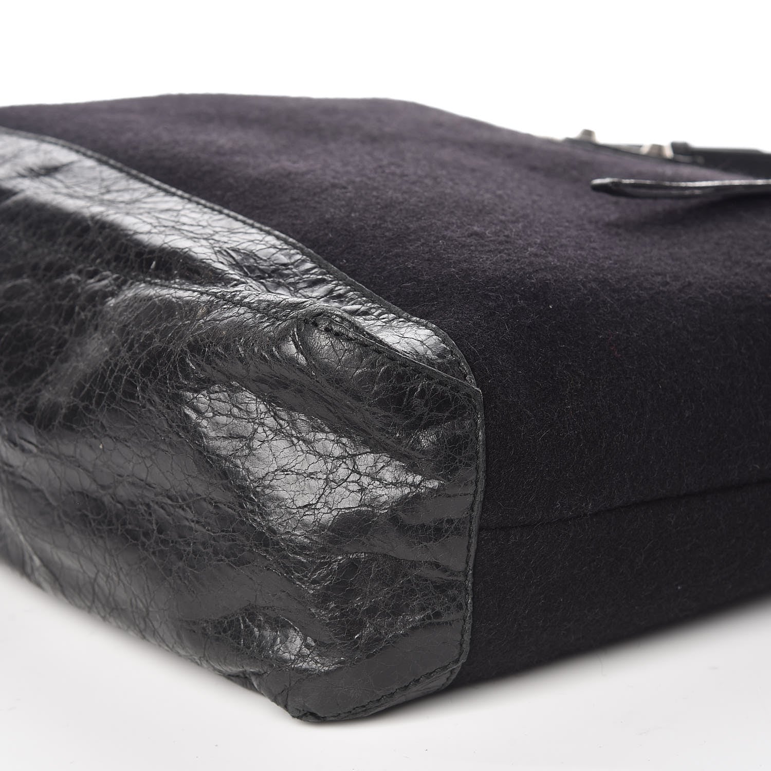 Balenciaga Agneau Wool Day Messenger Black 6 of 10