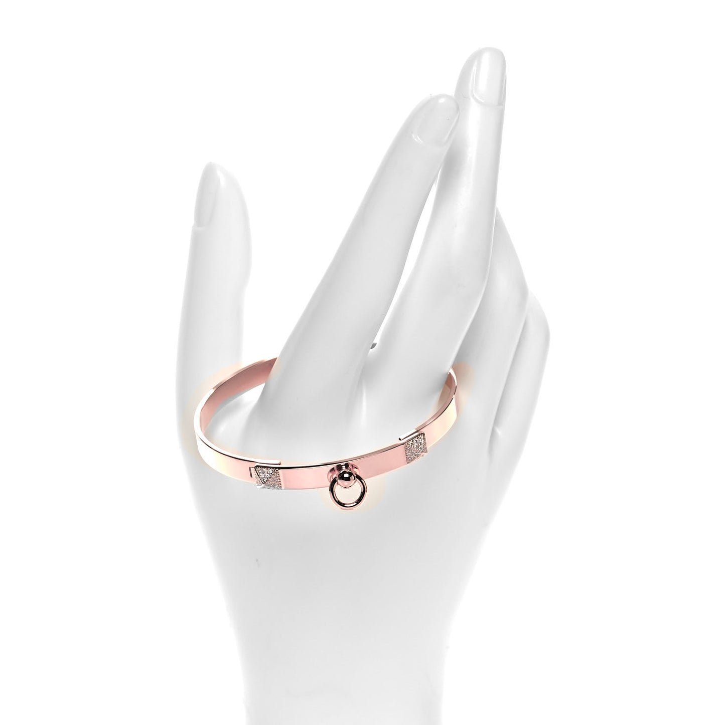 18K Rose Gold Diamond PM Collier De Chien Bracelet ST