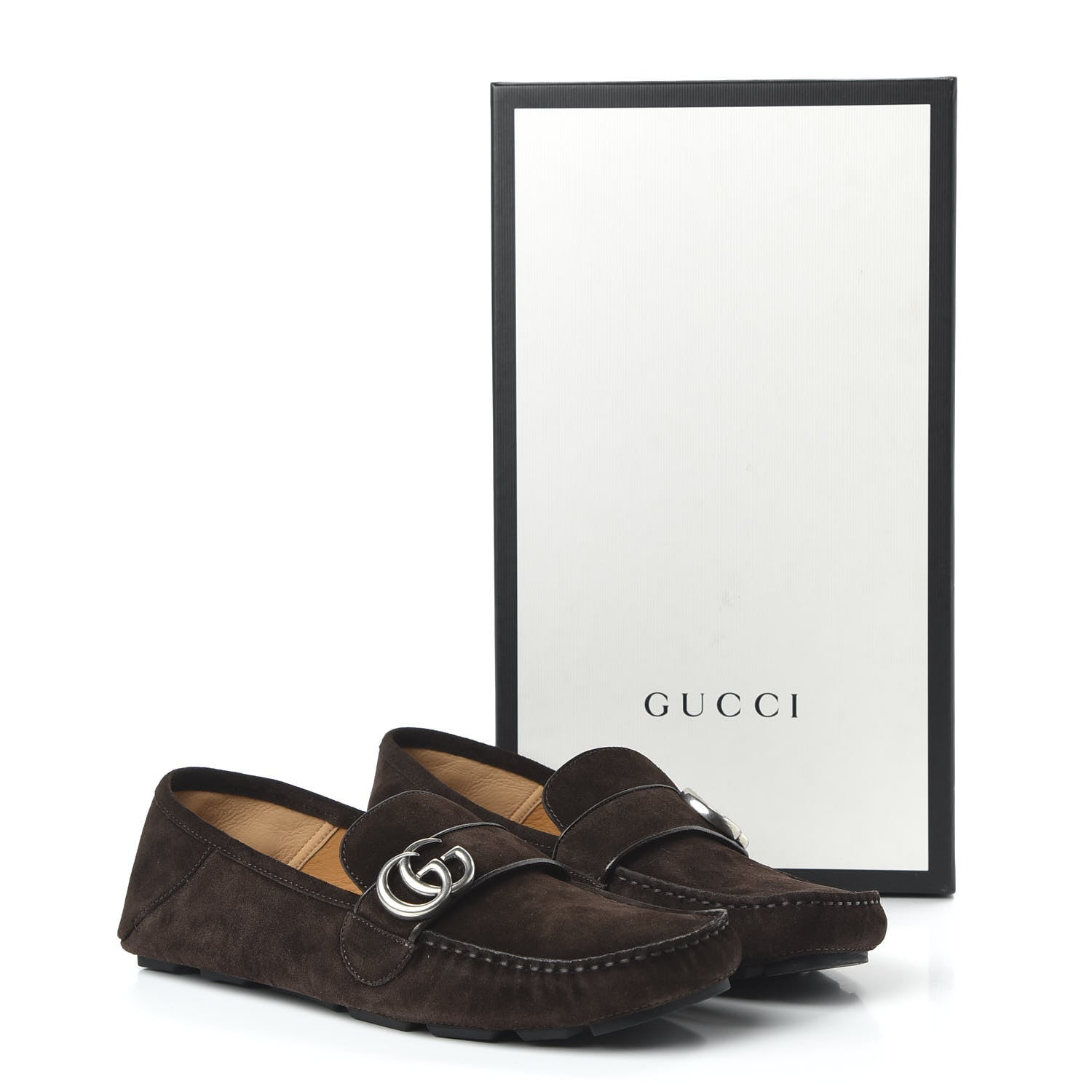 Gucci Suede Mens Driver Queen Loafers 8.5 Cocoa 9 of 9