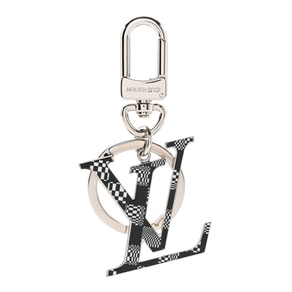 Louis Vuitton LV Distorted Damier Bag Charm Key Holder Black 1 of 6