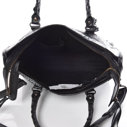 Balenciaga Agneau Classic Hardware Graffiti All Over S City Black 7 of 9