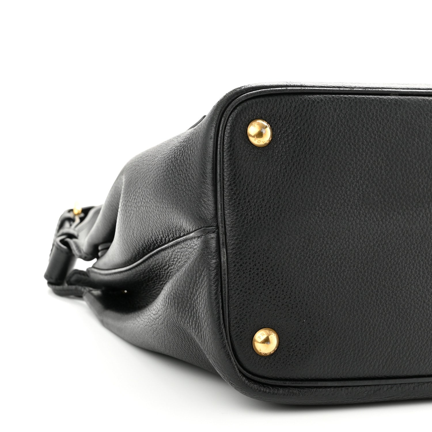 Prada Vitello Daino Flap Shoulder Bag Black 9 of 11