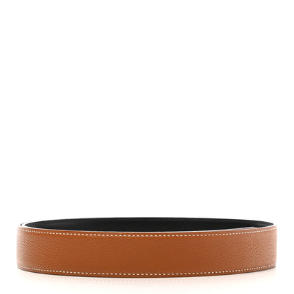 Hermes Box Togo 32mm Belt Strap 95 Black Gold 2 of 7