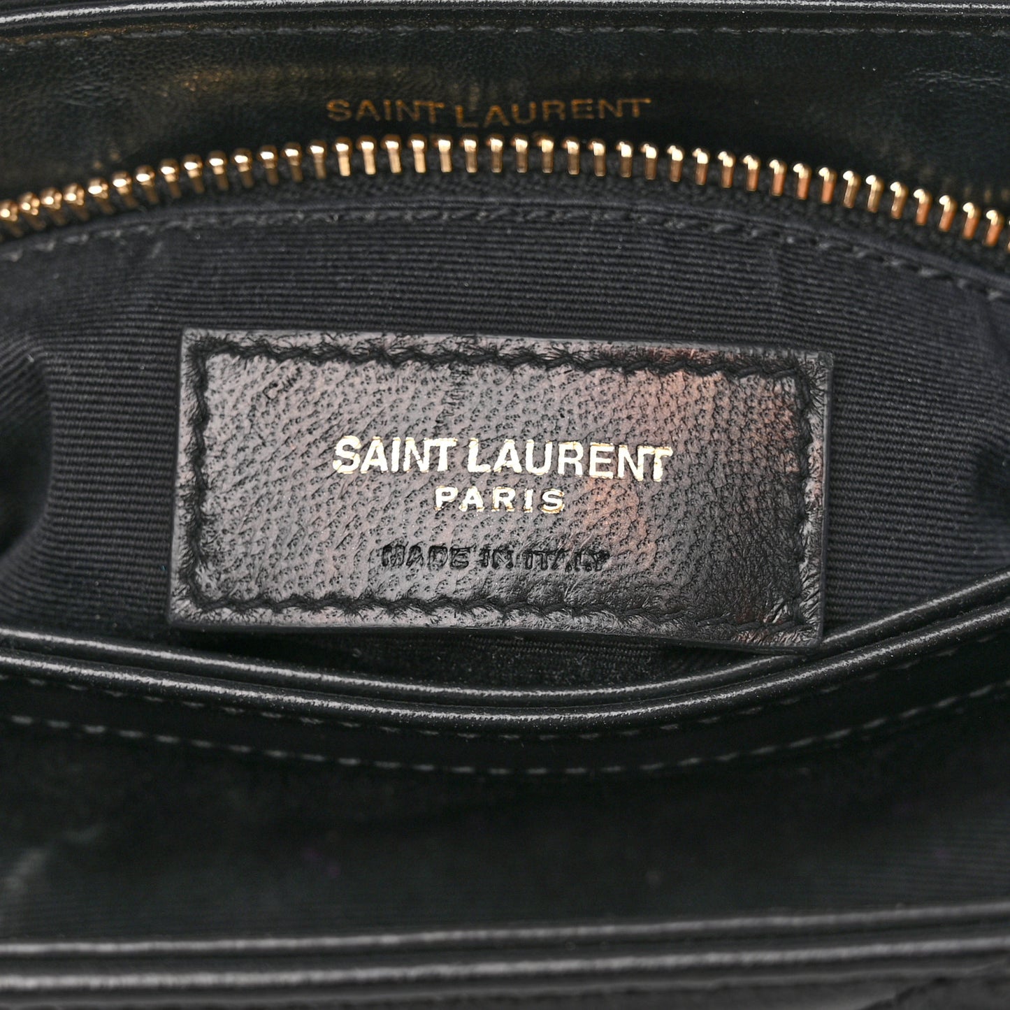 Calfskin Y Quilted Monogram Toy Loulou Crossbody Bag Black