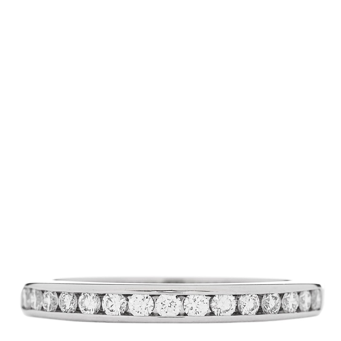 Platinum Diamond 2.5mm Half Circle Wedding Band Ring 52 6