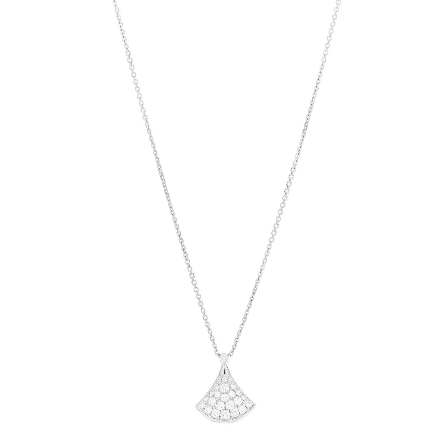 18K White Gold Diamond Divas' Dream Pave Necklace