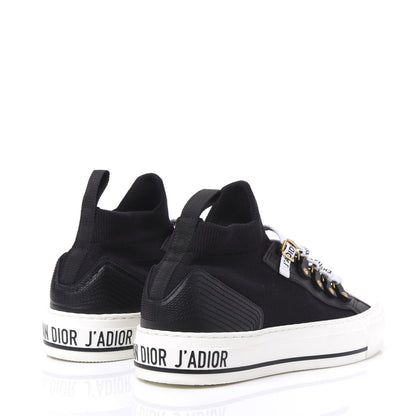 Christian Dior Technical Mesh Calfskin Womens Walk'N'Dior High Top Sneaker 36.5 Black 4 of 7