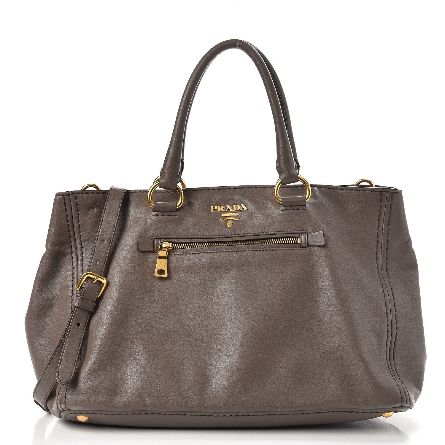Prada Soft Calf Tote Bambu 1 of 12
