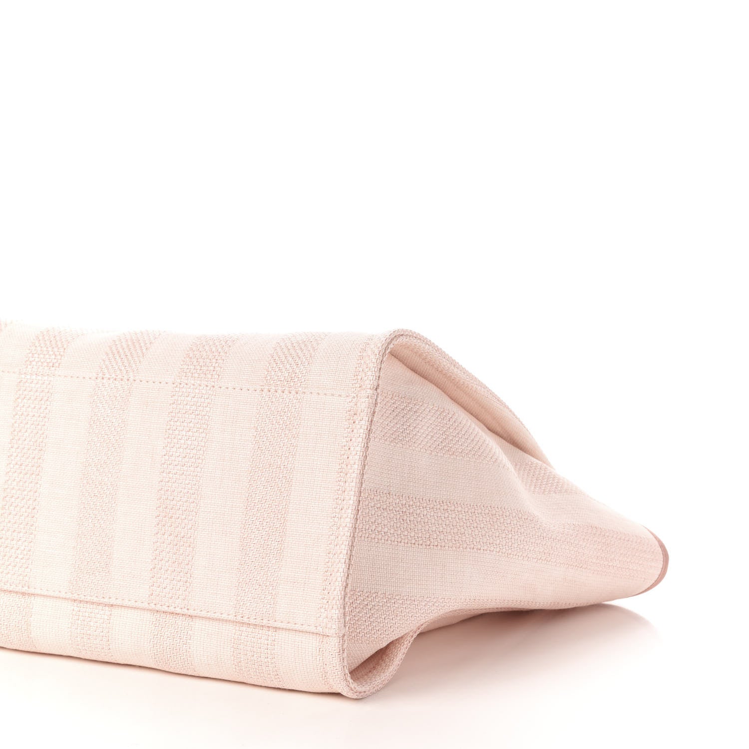 Chanel Straw Raffia Calfskin Striped Medium Deauville Tote Light Pink 10 of 11