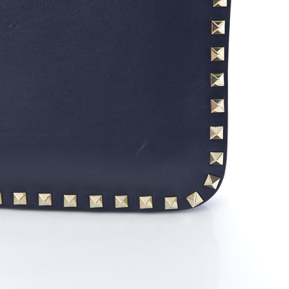 Valentino Garavani Vitello Rockstud Flip-Lock Shoulder Bag Marine 11 of 13